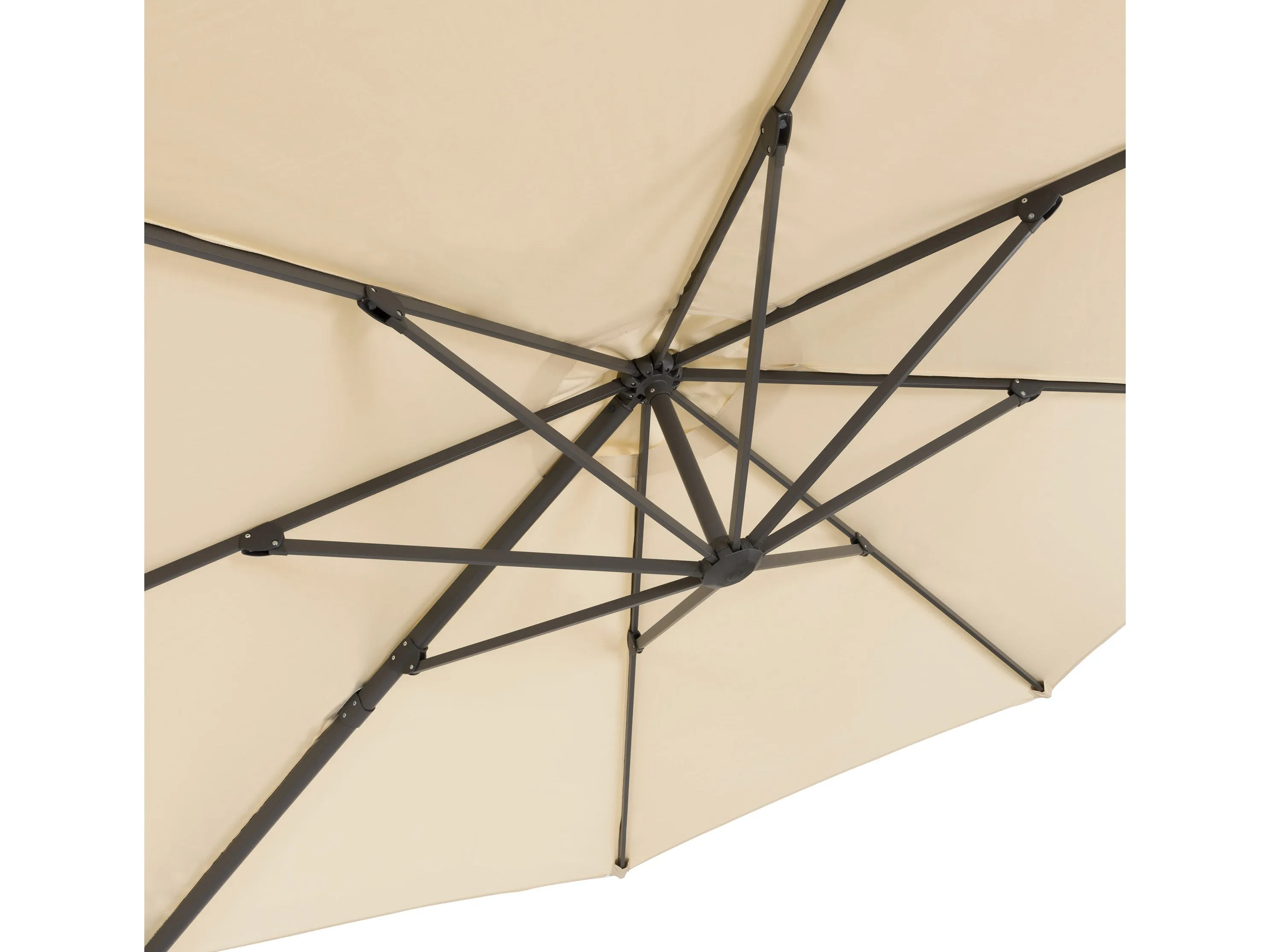 11.5ft Deluxe Offset Patio Umbrella - Warm White