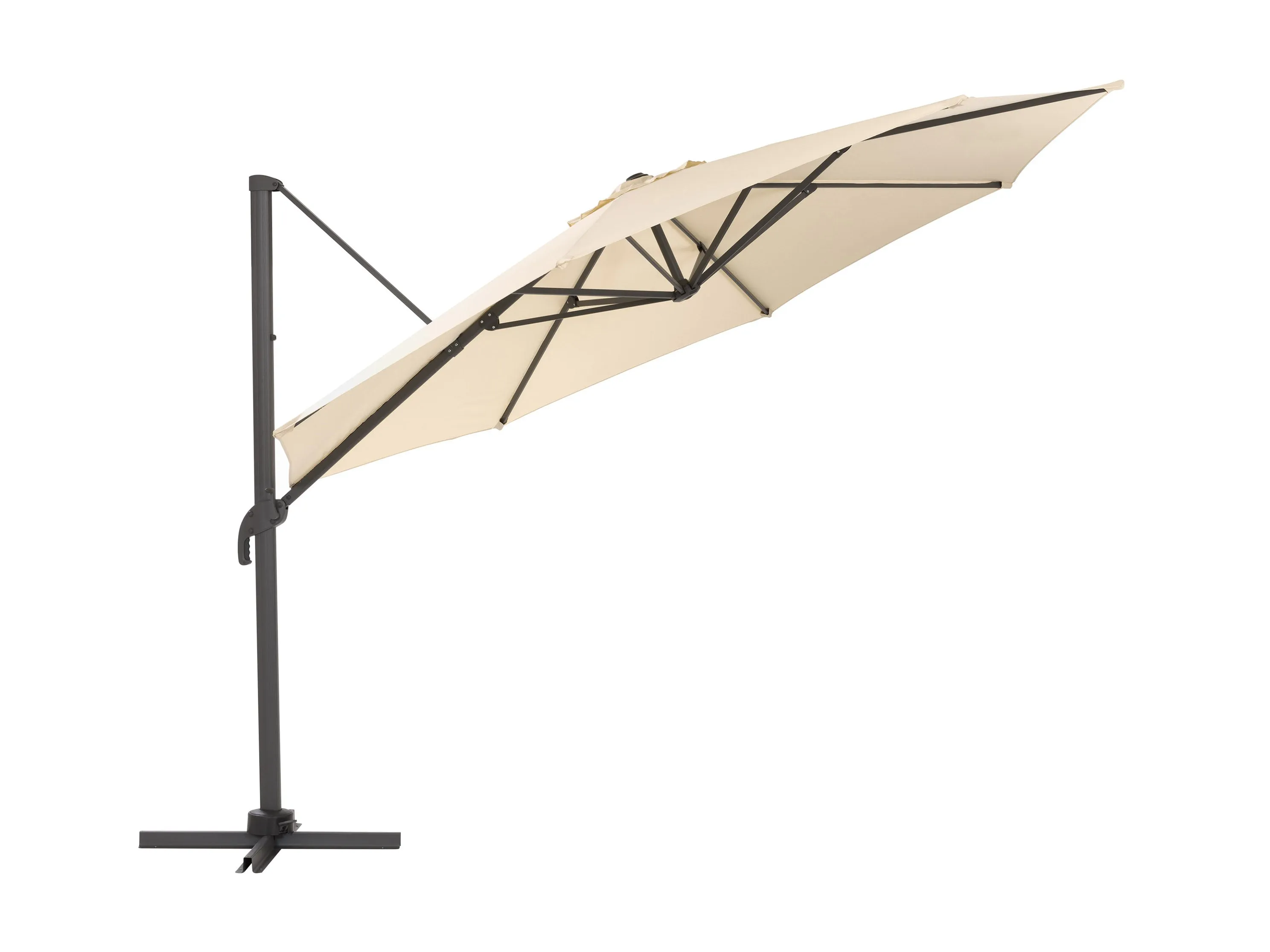 11.5ft Deluxe Offset Patio Umbrella - Warm White