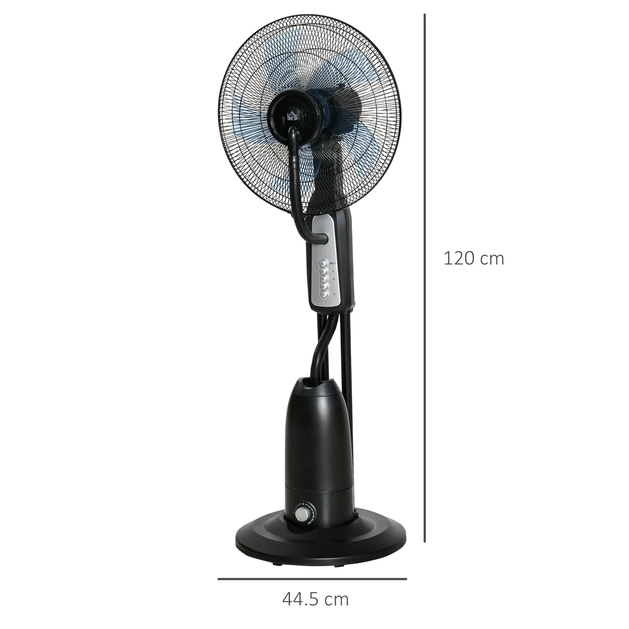 2.8 Litre Water Mist Fan with 3 Speeds - Black