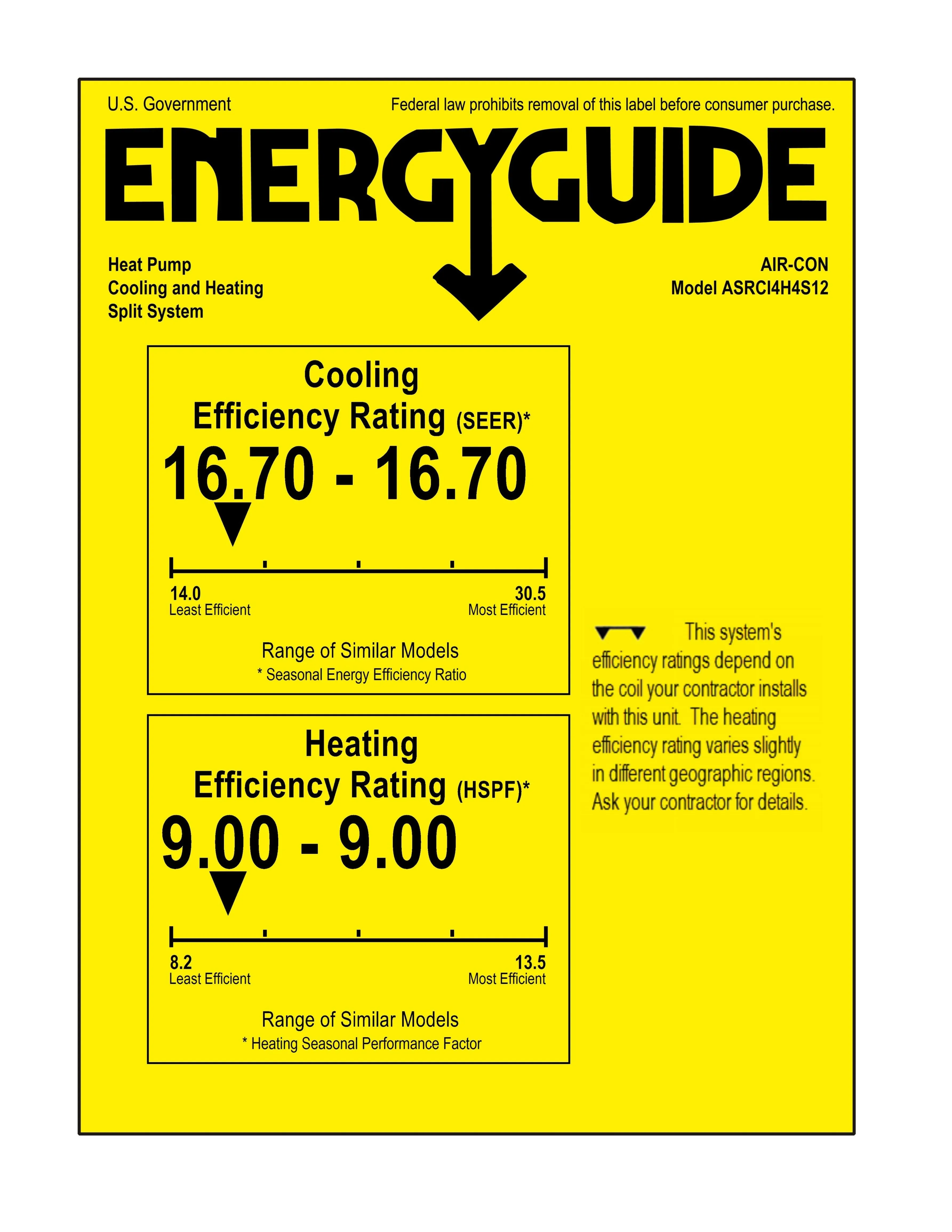 Air-Con Serene Series 12,000 BTU 16.7 SEER Single Zone Ductless Mini-Split Heat Pump System