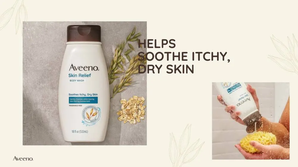 Aveeno Skin Relief Fragrance-Free Body Wash, Sensitive Skin, 18 fl. oz