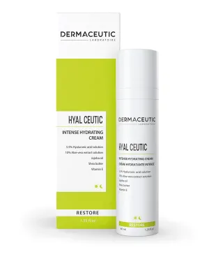 Dermaceutic Hyal Ceutic Intense Hydrating Cream, Anti Aging Skin Care (30ml)