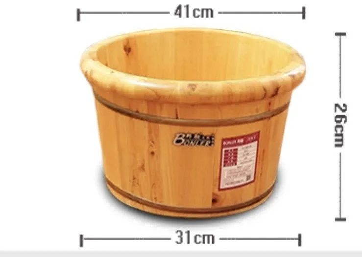 Foot Basin Foot Spa Wooden Bucket Foot Bath With Cover and Massager 足浴桶加厚泡脚加盖和按摩器 OFS03