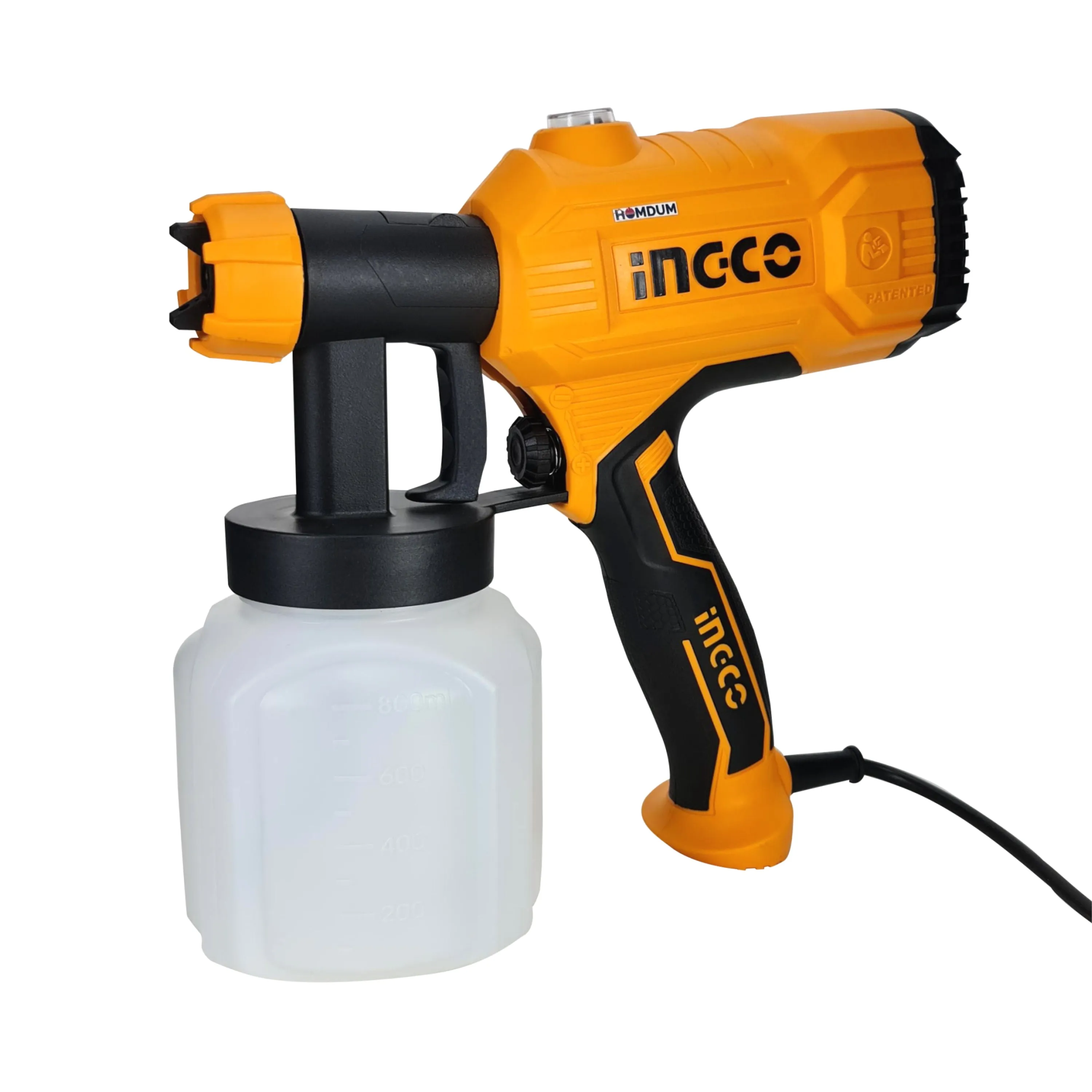 INGCO Paint Sprayer，800 ml Capacity, 450W, 1.5Mm Copper Nozzle,50Din-S, 380 Ml/Min SPG350