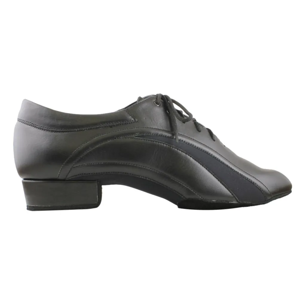 Men's Smooth Dance Shoes, 1116 Fernando, Black Leather / Neoprene