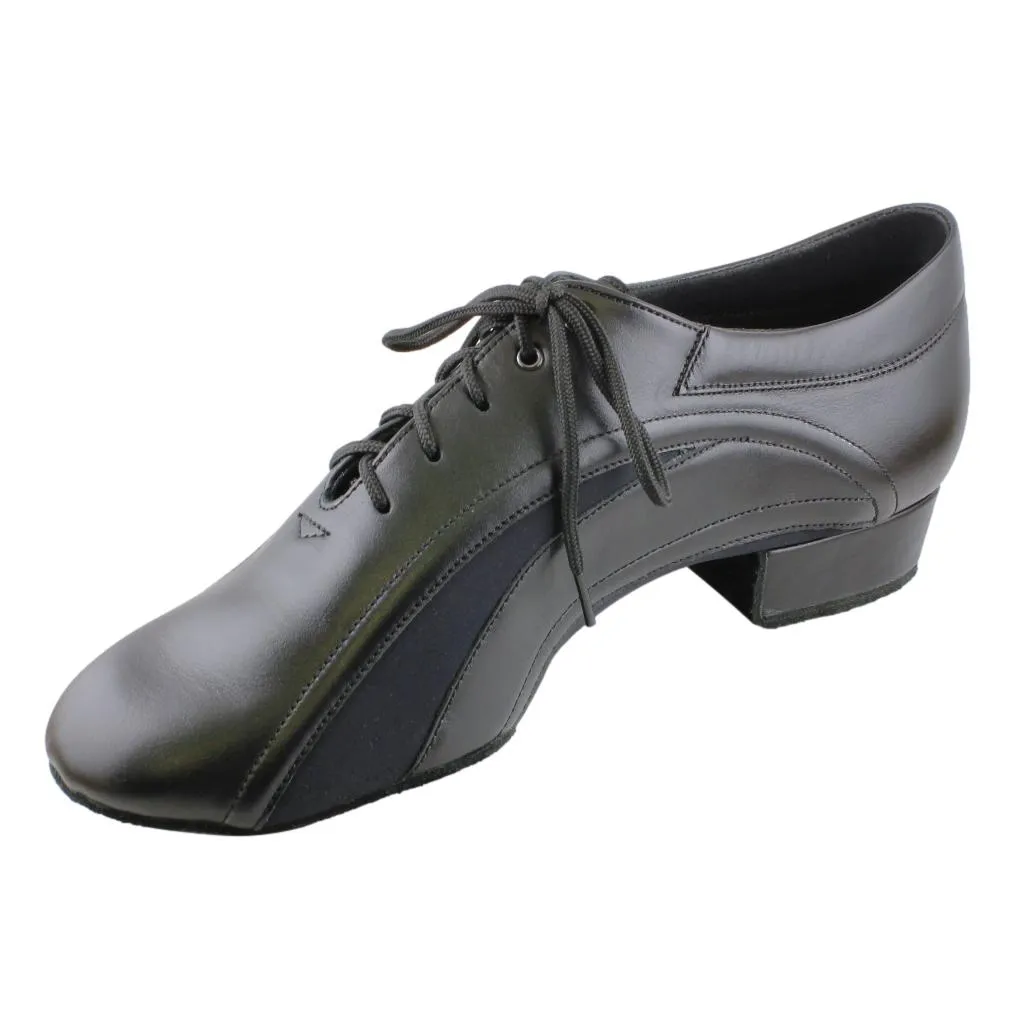 Men's Smooth Dance Shoes, 1116 Fernando, Black Leather / Neoprene