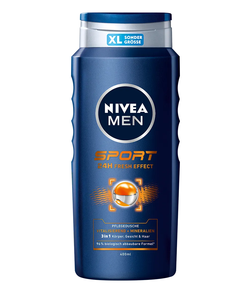 Nivea Men Shower Gel, Sport 24H Fresh Effect, 8.5 oz