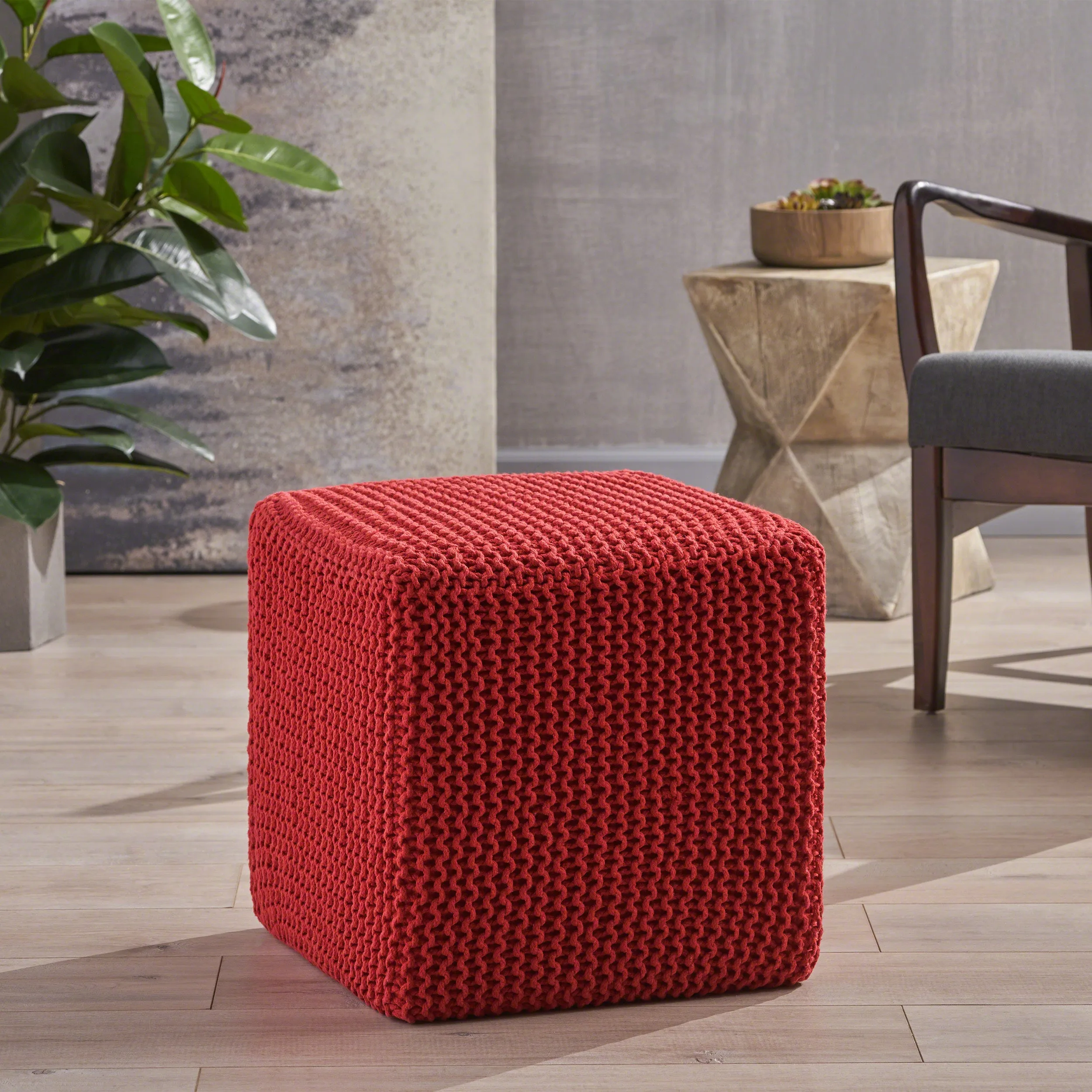 Scott Knitted Foot Stool