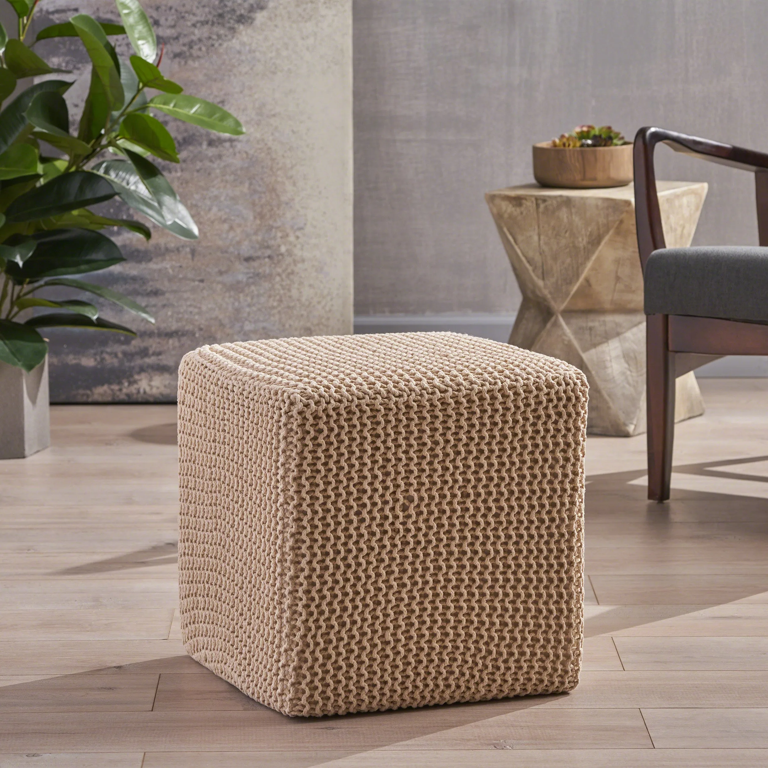 Scott Knitted Foot Stool