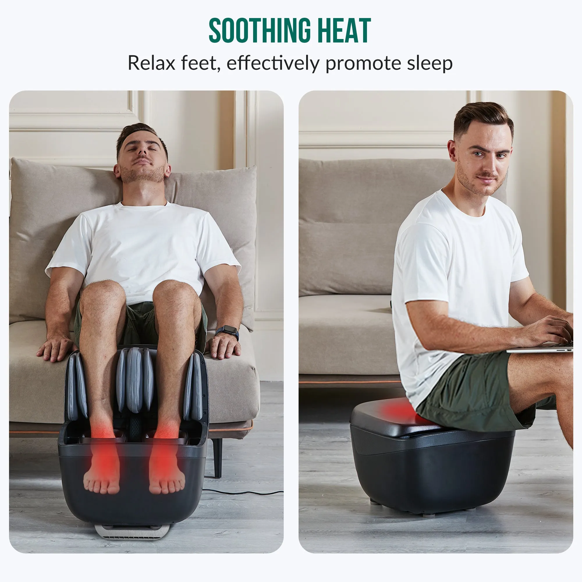 Snailax 2 IN 1 Foot Massager & Ottoman Foot Rest --SL-K68