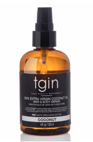 Tgin 100% Extra Virgin Coconut Oil Hair & Body Serum  4 oz